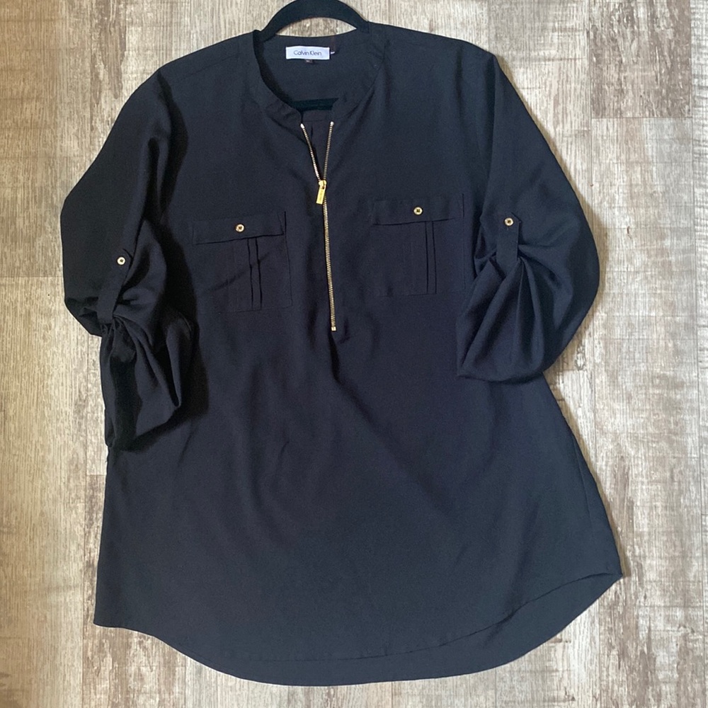 Calvin Klein woman’s XL black blouse